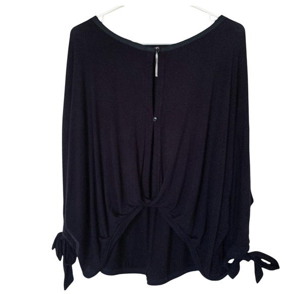 Free People Keepin On top S black tie sleeves button like new - Picture 2 of 6